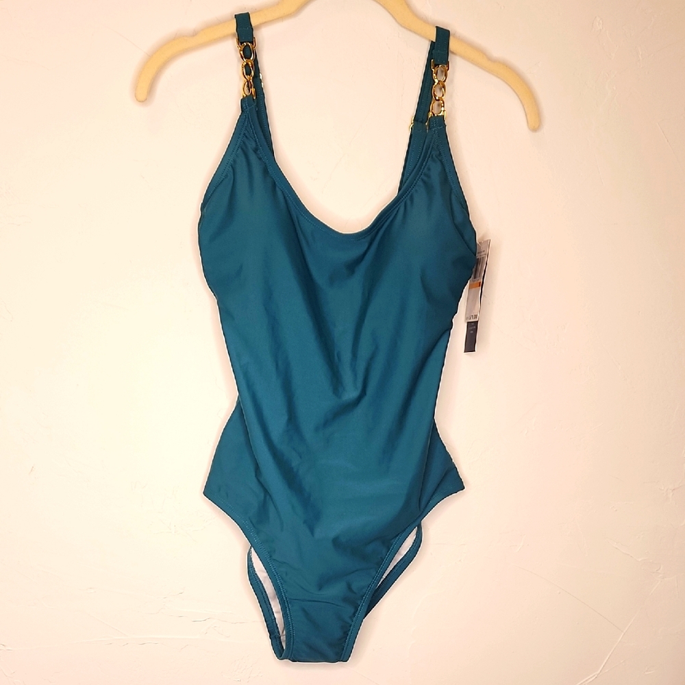NWT Sz S AQUA COUTURE one Pc swimsuit   B92